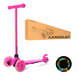 Дитячий самокат iTrike MINI BB 3-013-5-P з колесами,що світяться рожевий