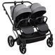 Коляска 2 в 1 для двойни Adamex Leo Duo Tip TК-57 Graphite