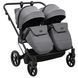 Коляска 2 в 1 для двойни Adamex Leo Duo Tip TК-57 Graphite