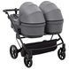 Коляска 2 в 1 для двойни Adamex Leo Duo Tip TК-57 Graphite