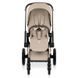 Коляска 2в1 Cybex Priam Style Collection 5.0 Cozy Beige шасси Rosegold с реверсивным блоком, большие колеса, ремни безопасности One Pull, складывание люльки с шасси