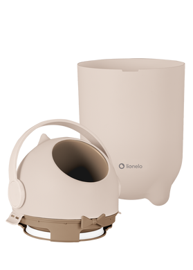 Контейнер для підгузків Lionelo PUREBIN BEIGE SAND з герметичним механізмом проти запаху, місткість 10 літрів