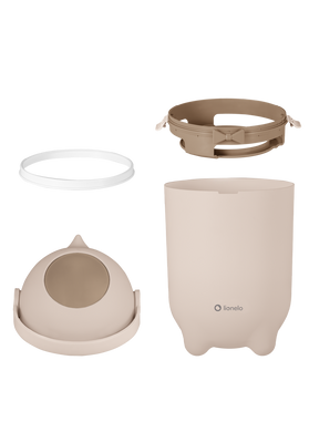 Контейнер для підгузків Lionelo PUREBIN BEIGE SAND з герметичним механізмом проти запаху, місткість 10 літрів