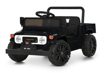 Дитячий електромобіль Bambi Racer Джип M 6308EBLR-2 чорний з індикатором заряду, ремені безпеки, фари зі світлом