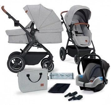 Універсальна коляска 3 в 1 Kinderkraft B-Tour Silver Gray (KSBTOU00LGR3000)