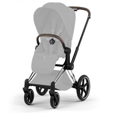 Коляска 2в1 Cybex Priam Style Collection 5.0 Cozy Beige шасі Chrome з реверсивним блоком, великі колеса, ремені безпеки One Pull, складання люльки з шасі