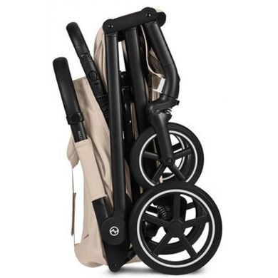 Прогулочная коляска Cybex Beezy Almond Beige 2026 с амортизацией, компактно складывается, регулировка спинки к горизонтальному положению