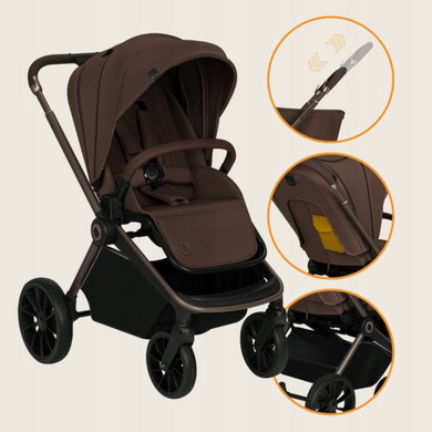 Універсальна коляска 2в1 Lionelo Mika Plus MOCHA MOUSSE