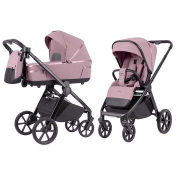 Универсальная коляска 2 в 1 Carrello Omega+ CRL-6540/1 Galaxy Pink с реверсивным прогулочным блоком и с фонариком LED