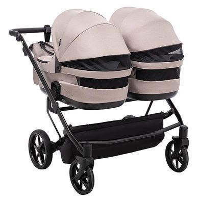 Коляска 2 в 1 для двойни Adamex Leo Duo Tip TK-72 Capuchino