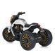 Дитячий електромотоцикл Bambi Racer M 5048EL-1 чорно-білий з акумулятором, 2 мотори, передні та задні фари зі світлом, музика