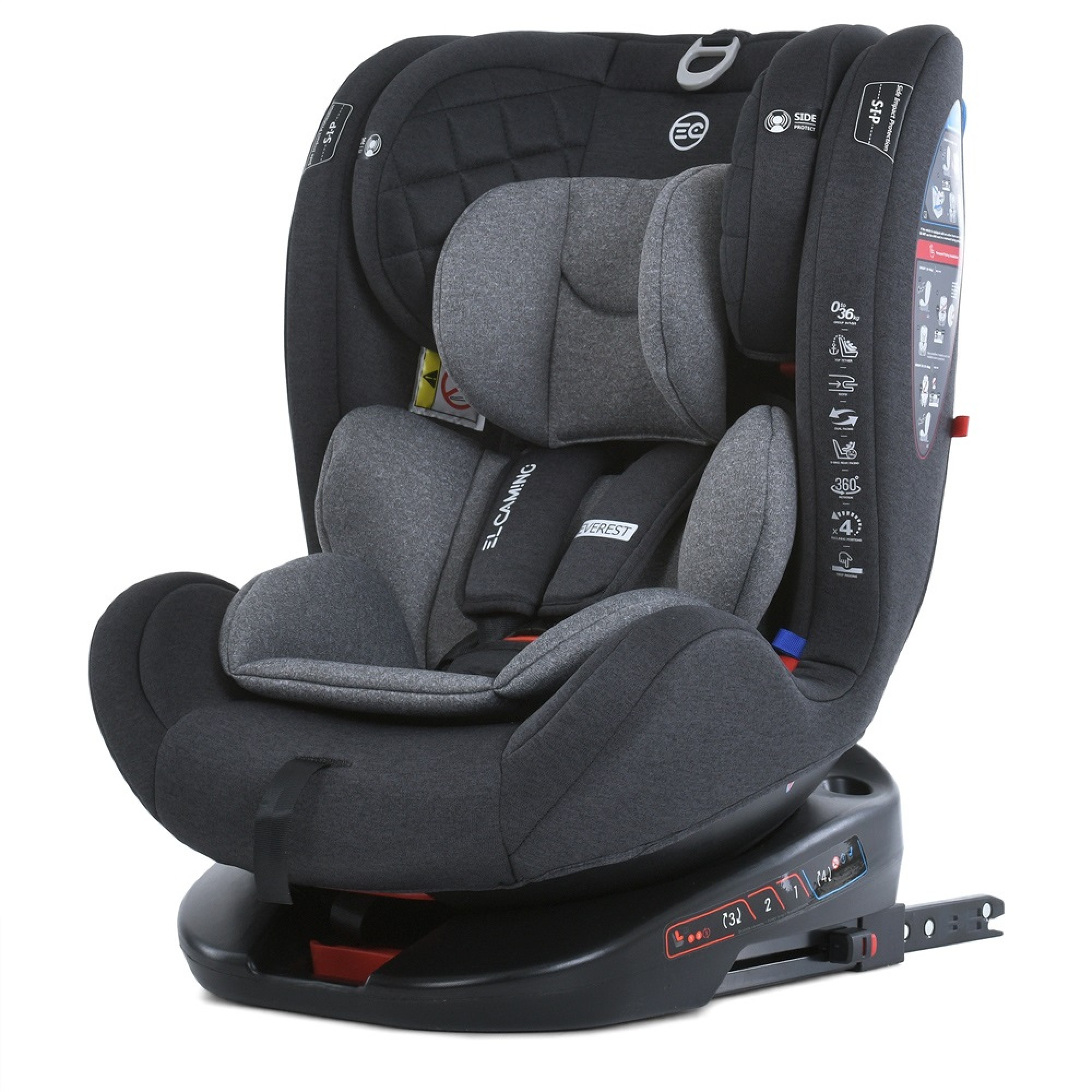 Купити автокрісло El Camino Everest ME 1114 Light Gray | Kiddiua