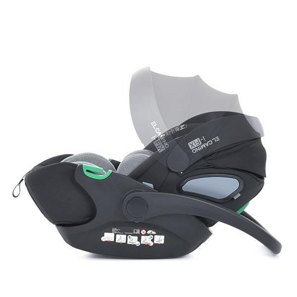 3 наклона спинки в автокресле и большой навес