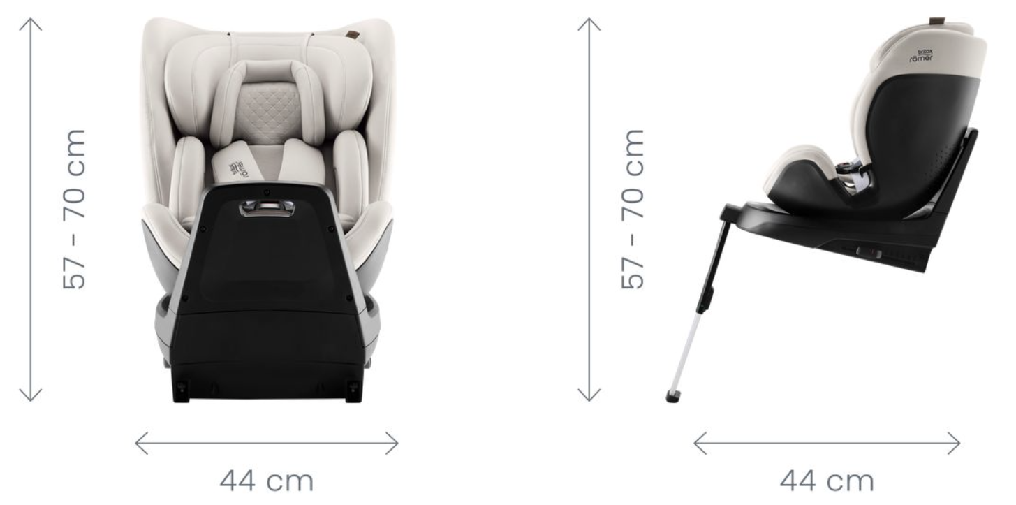 розміри автокрісла Britax Römer SWIVEL-GROW Max Air